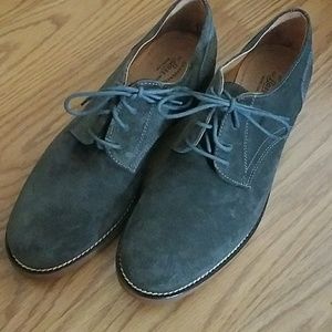 Gray suede Oxfords, size 8.5